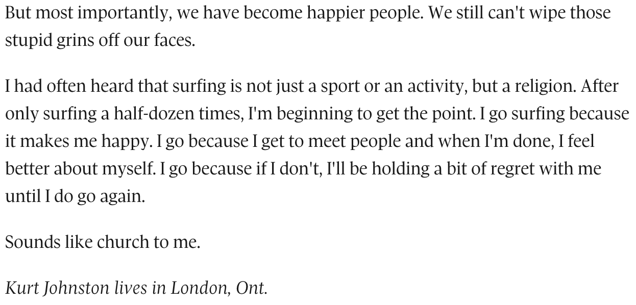 The Globe and Mail Excerpt.